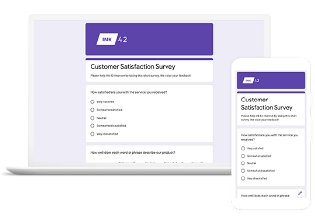 An illustration of a Google form