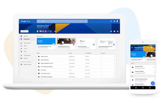 An illustration of a Google Drive user interface